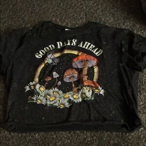 Good Days Ahead Kids Black Graphic Tee